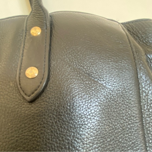 COACH F12184 Black Pebbled Leather TOWN Tote Shoulder Bag Purse Gold Hardware - Picture 16 of 16